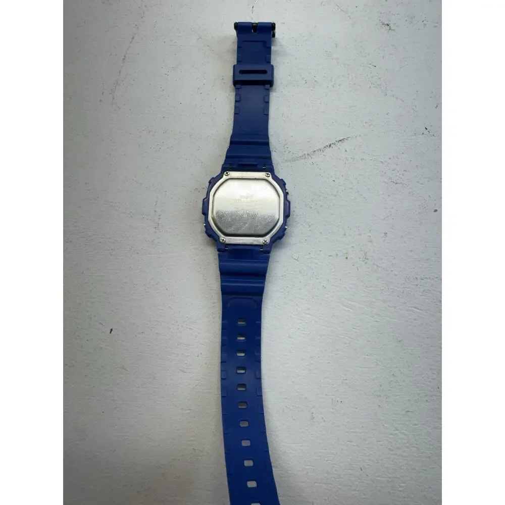 (261)Casio F-108WH Blue Digital Watch 3224 Alarm Chrono WR – Working – Preowned